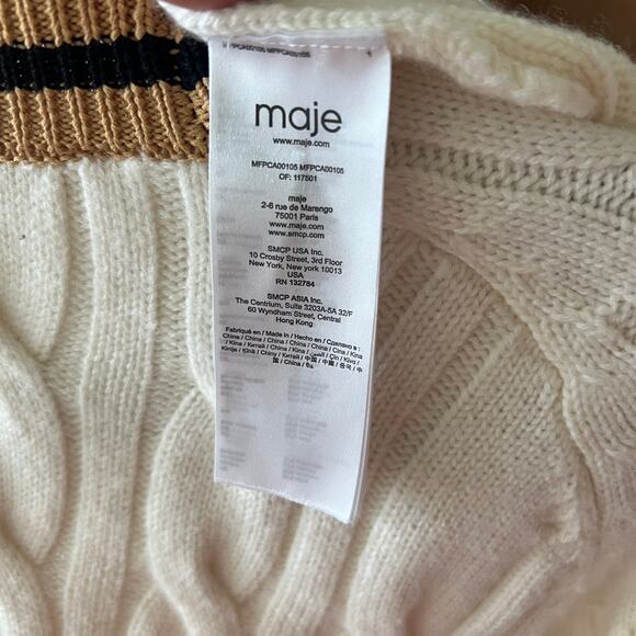 MAJE Moulin Cable-Knit Cardigan Small - Picture 8 of 9